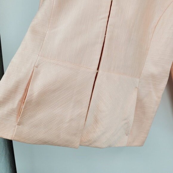 J. Crew Pink Clasp Front Ribbed Blazer Preppy Career Topper Jacket Medium - Picture 8 of 9